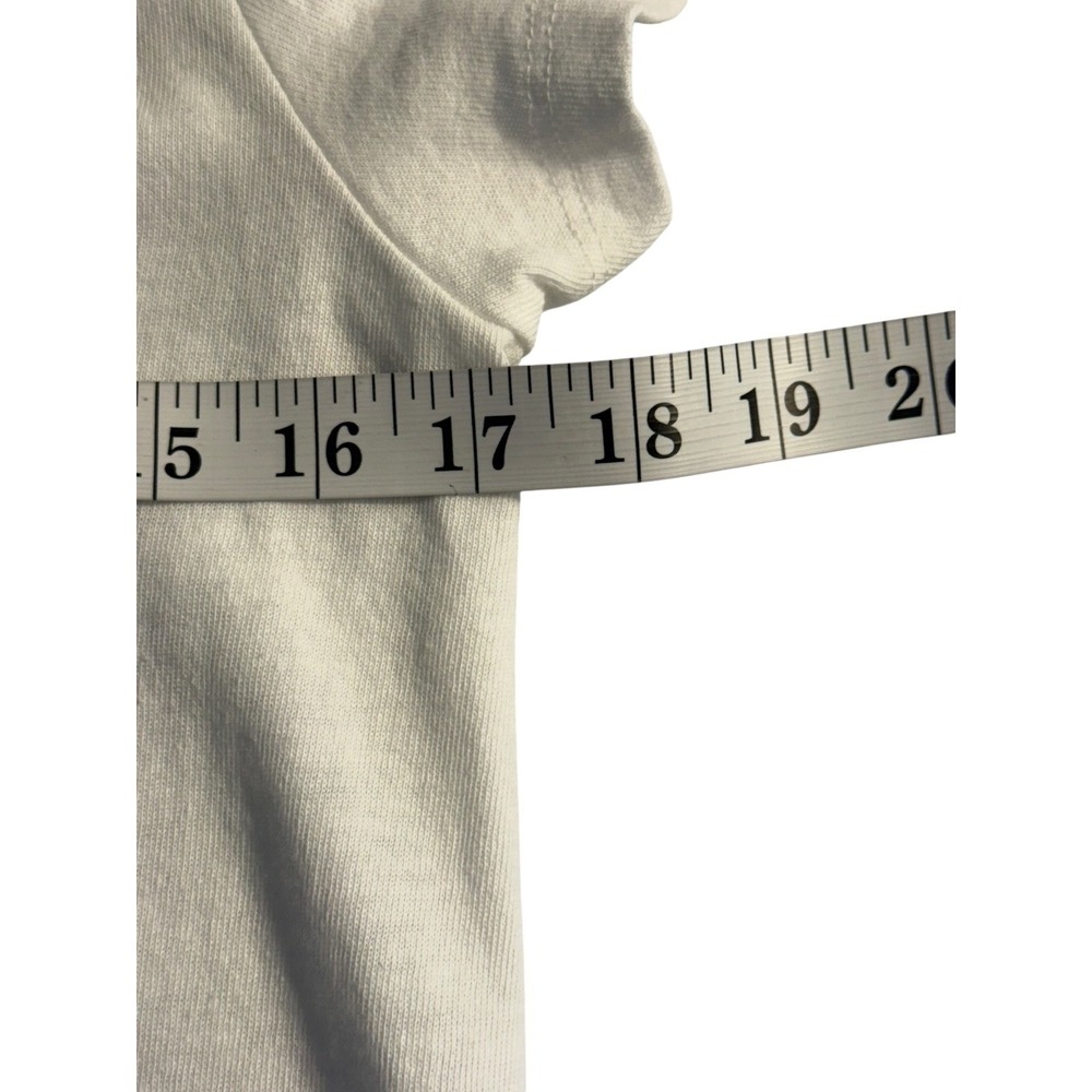 Madewell La La Lucille Graphic T-Shirt White Green Striped Ringer Neck Small NEW - Picture 5 of 8